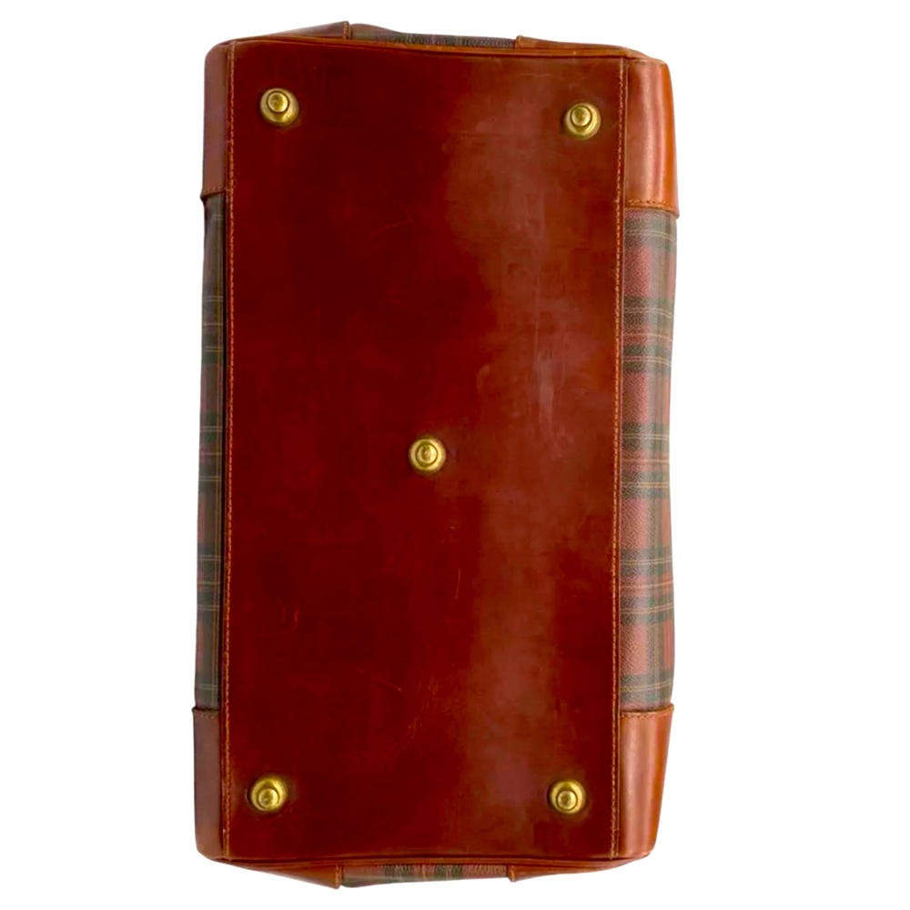 RALPH LAUREN Tartan Plaid Doctors Weekend Top Handle Buckle Closure Travel Bag - Picture 7 of 17